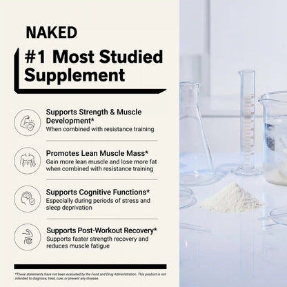 Strawberry Creatine Monohydrate Powder | Naked Creatine - 2.2LB