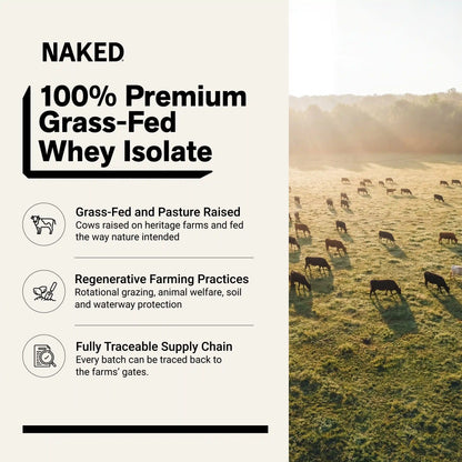 Vanilla Grass-Fed Whey Isolate Protein Powder | Naked Whey Isolate - 2LB