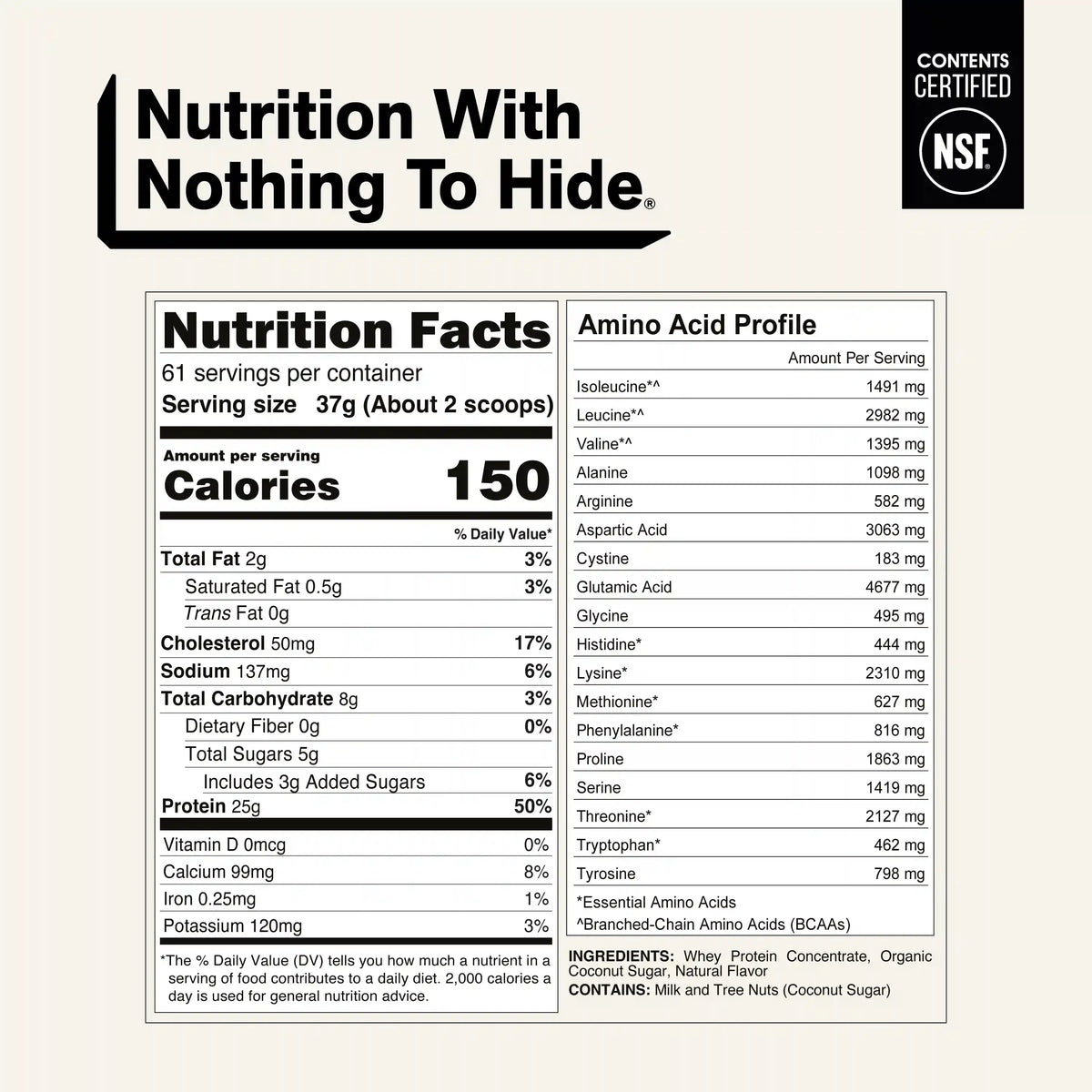 Vanilla Whey Protein Powder | Naked Vanilla Whey - 5LB